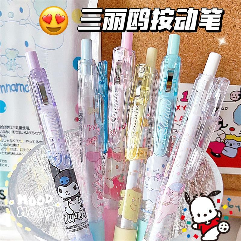 Мультяшная ручка для письма Sanrio из аниме мультфильмы высокой красоты для студентов нейтральная черная ручка для студентов для обучения канцелярские принадлежности подарок для детей