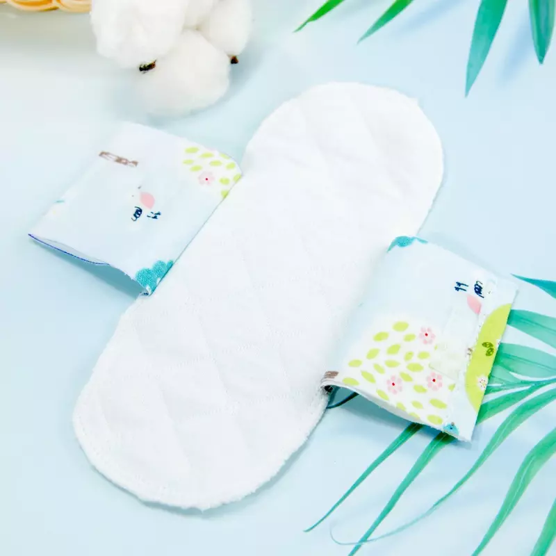 2Pcs/lot Reusable Menstrual Pads Washable Sanitary Pads Cotton Pad Cloth Soft Panty Liner Women Napkin Feminine Hygiene 190mm