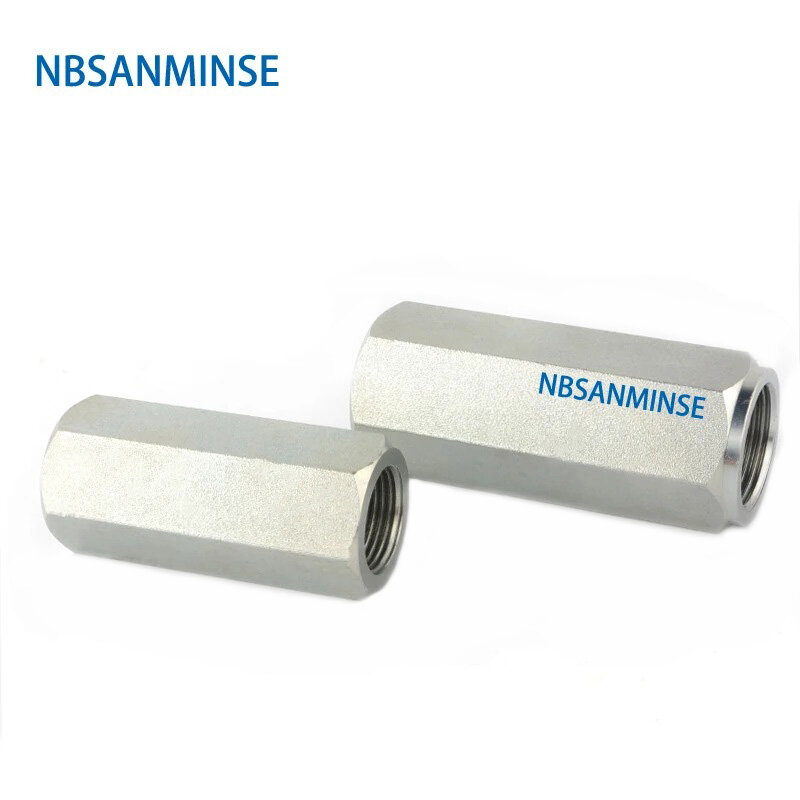 NBSANMINSE VU تحقق صمام G1/4 3/8 1/2 3/4 1 الصناعة الهيدروليكية الكربون الصلب ارتفاع ضغط صمام اتجاه واحد