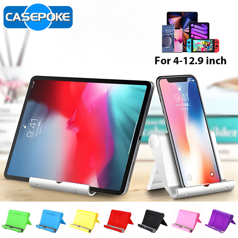 CASEPOKE-Soporte de escritorio para Apple, Samsung, Xiaomi, Lenovo, teléfono, soporte ajustable para tableta, accesorios para iPad, soporte plegable