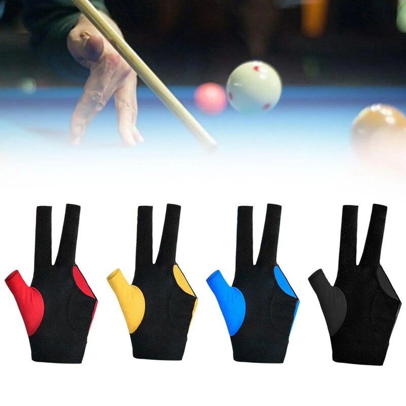 3 Fingers Billiard Glove Nonslip Snooker Glove for Training Women Men Indoor