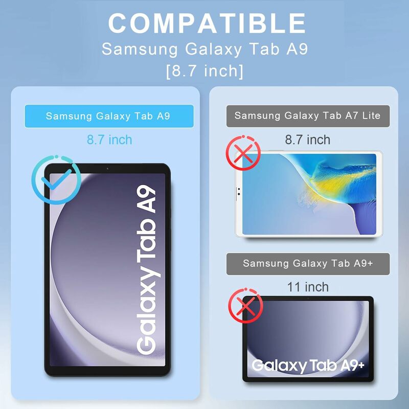 Für Samsung Galaxy Tab A9 SM-X110 SM-X115 gehärtetem Glas Displays chutz 8,7 Zoll Anti Scratch HD klare Schutz folie