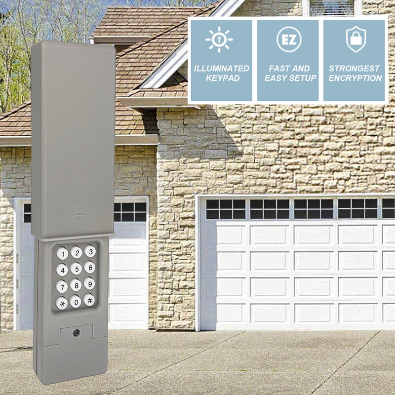 Wireless Garage Door Opener Entry System For Liftmaster 877MAX 377LM 977LM Remote Keyless Entry Keypad