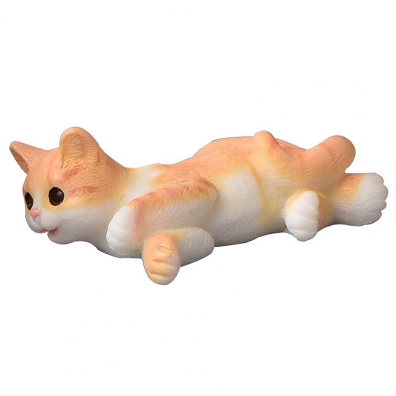 Gatto ornamento immagine animale giocattolo realistico Mini gatto artigianato miniature figurine decorazioni per la casa