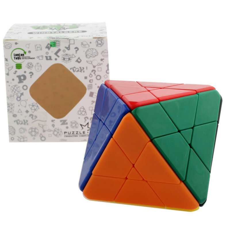 LanLan-cubo mágico de 8 ejes para niños, rompecabezas de velocidad profesional, antiestrés, juguetes educativos