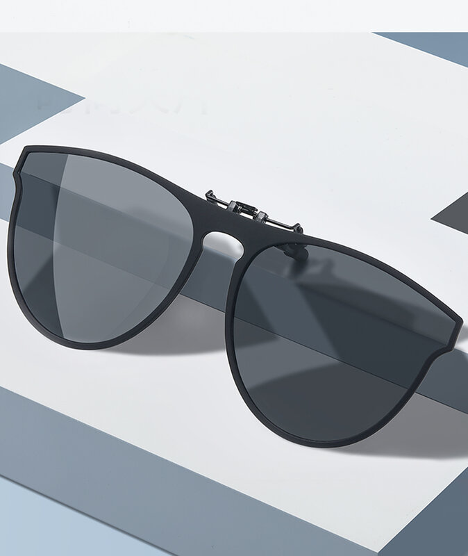 YOOLENS Marca Polarizada Pesca Outdoor Clip-on Flip Up Clip Óculos de Sol Rimless para Óculos de Prescrição-TAC Lens com UV400