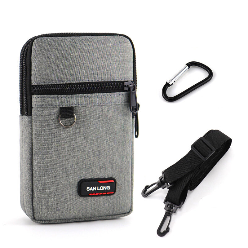 남성용 야외 방수 허리 가방 지갑, 싱글 및 더블 레이어 하이킹 허리 패니 팩, 전화 파우치, 캠핑 사냥 전술 가방