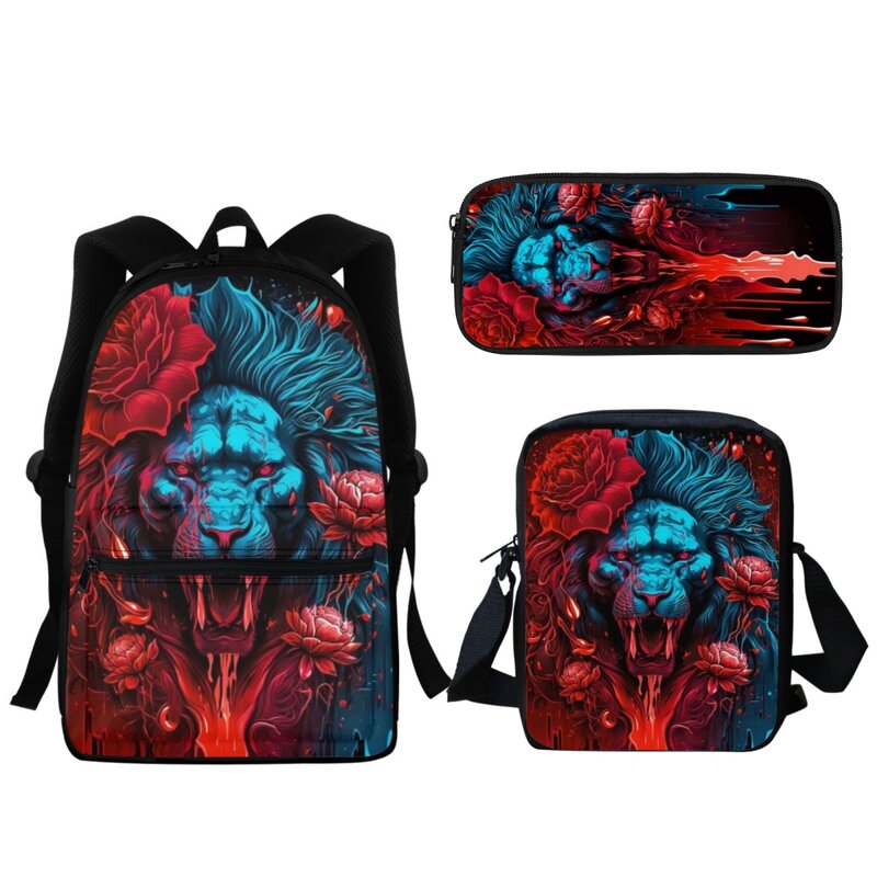 Personalized Tiger Art Design Backpack Boys Girls Zipper School Bag Teen Casual Student Travel Computer Bag 2023 Mochila Escolar