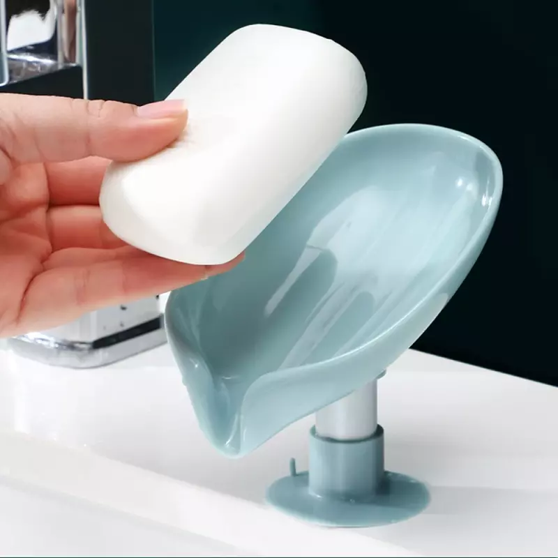 Kamar mandi Shower sabun pemegang bentuk daun kotak sabun Drain sabun kotak pemegang spons penyimpanan piring baki perlengkapan kamar mandi Gadge