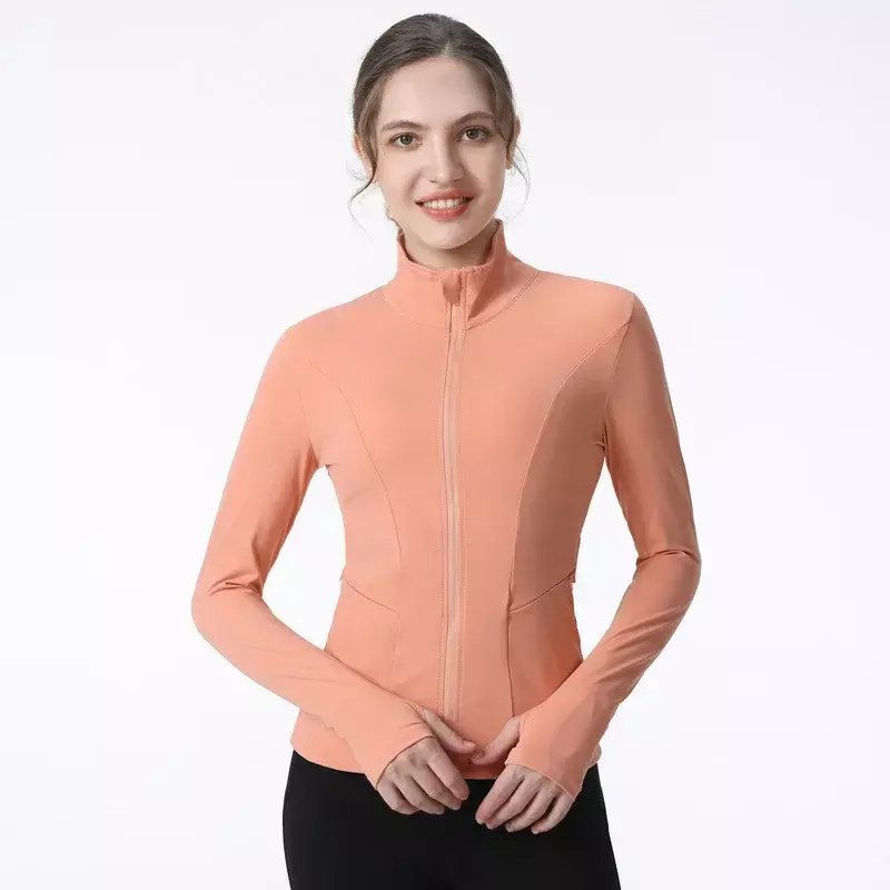 New sports coat women's fitness suit stand collar leisure running jacket quick-drying tight yoga top