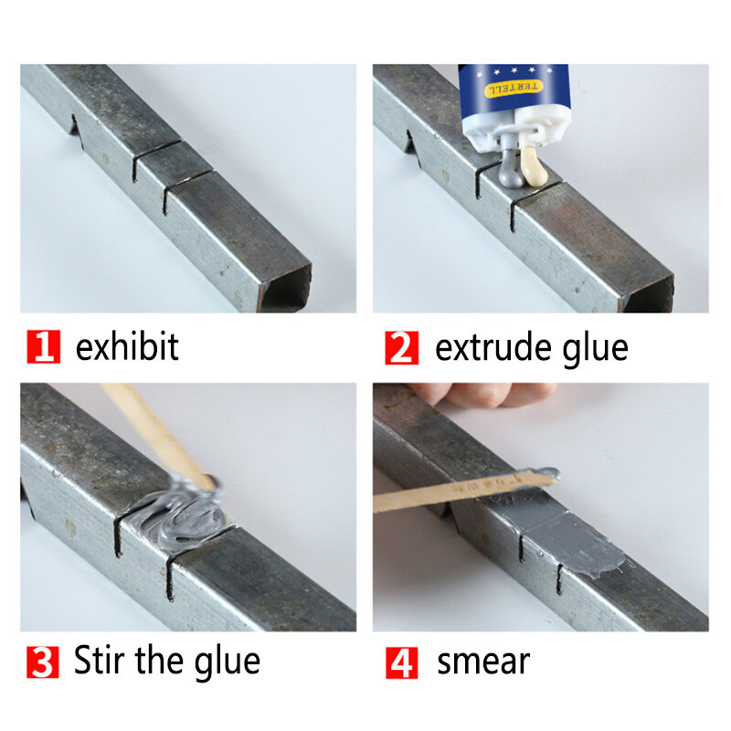 Extrusion Metal Repair Adhesive Industrial High Strength Bonding Sealant Weld Seam Metal Repair Agent Strong Casting Ab Glues