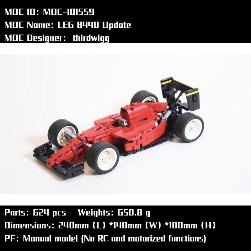 MOC-101559 samochód sportowy klocki do budowy technologia majsterkowania DIY montaż elektroniczny rysunek klocki do budowy model zabawkowy dla dzieci
