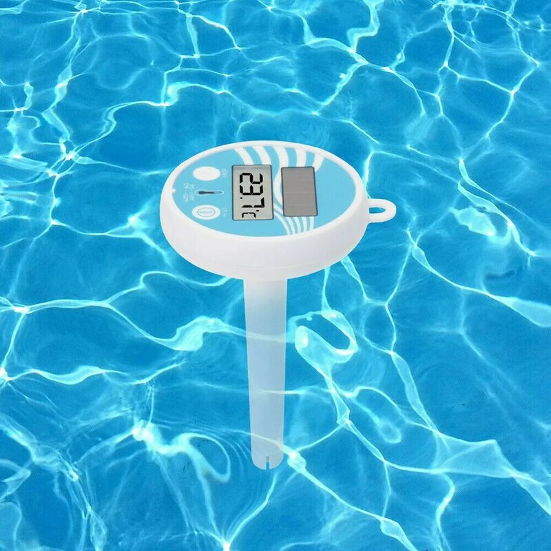Pływający termometr cyfrowy basen zasilany energią słoneczną termometr wodoodporny wyświetlacz LCD termometr Spa