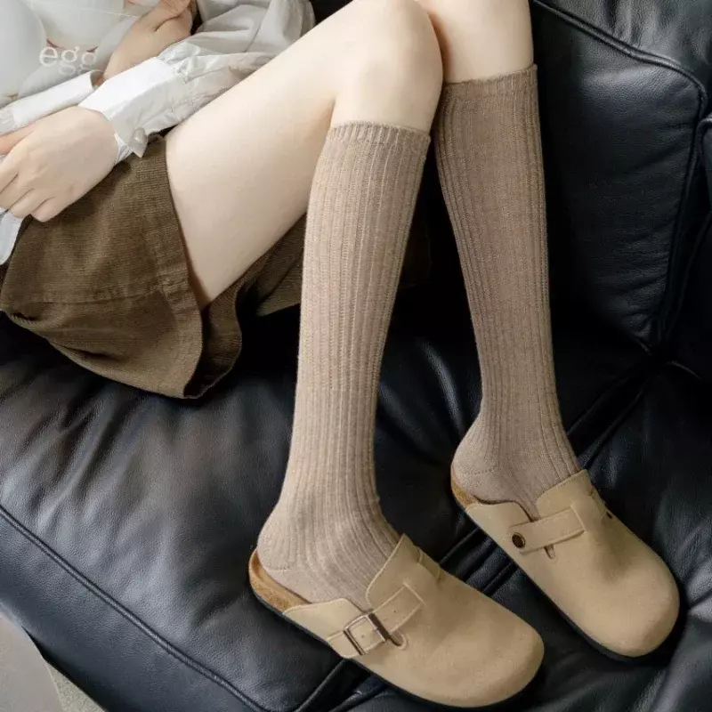 Calcetines largos hasta la rodilla para mujer, medias Vintage, moda japonesa, JK, Lolita, Kawaii, Otoño e Invierno
