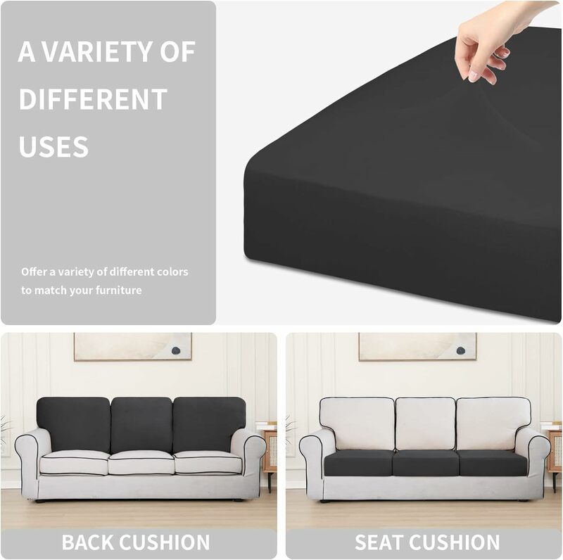 100% Waterproof Chair Sofa Seat Cushion Slipcovers Couch Cushion Cover Stretch Furniture Protector for Kids