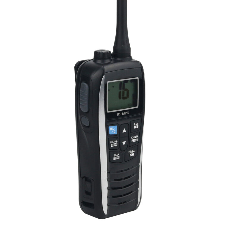 IC-M25 Walkie Talkie VHF Marine Radio, Transceiver Genggam tahan air 5KM 5W