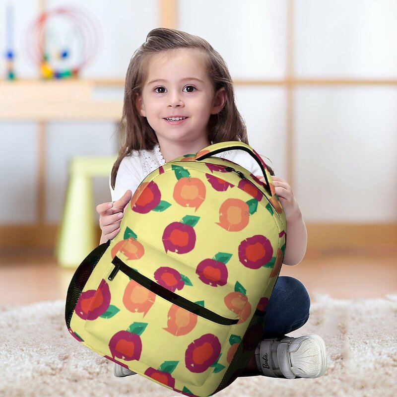 Mochila escolar de frutas de dibujos animados personalizada para niñas, mochila de gran capacidad, mochila de ocio para niños, bolsa de viaje multiusos