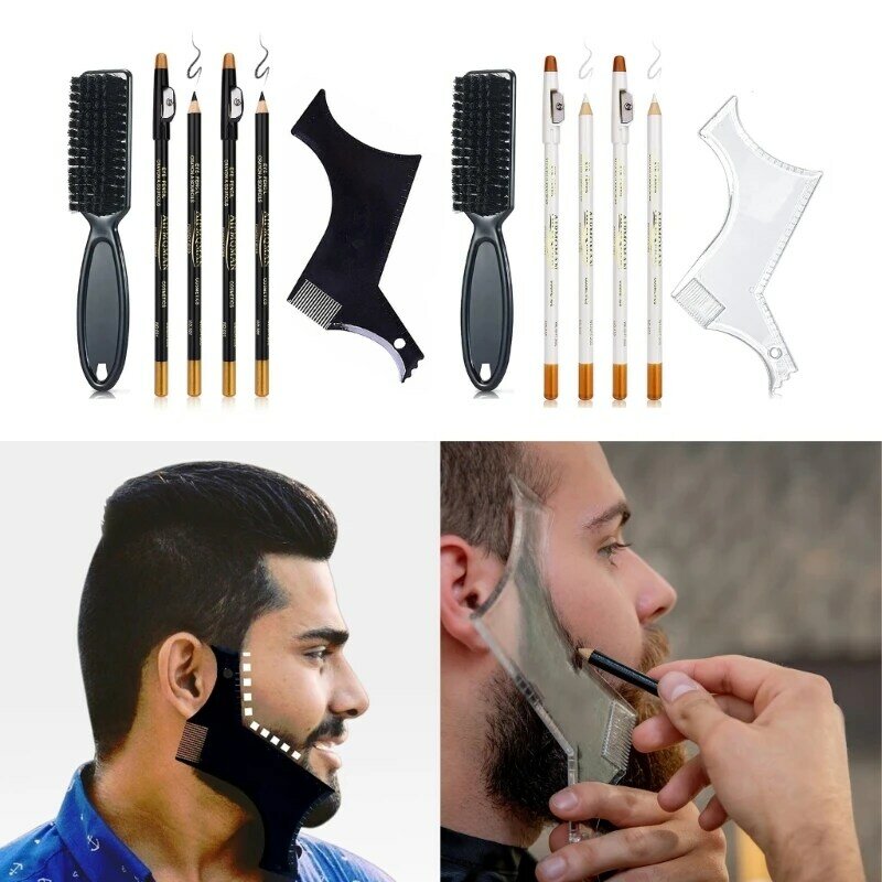 Bộ dụng cụ chải râu thực tế Y1UF Hoàn hảo cho người mới bắt đầu và những người yêu thích râu có kinh nghiệm