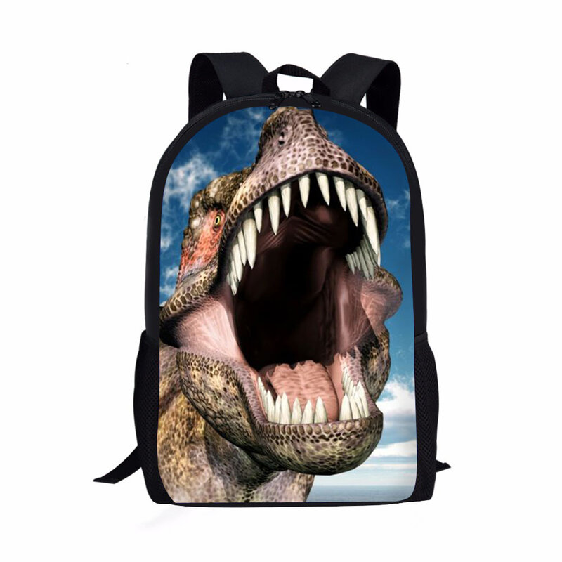 Mochila escolar con estampado de dinosaurio en 3D para niños y niñas, bolsa de libros para estudiantes, mochilas escolares de gran capacidad