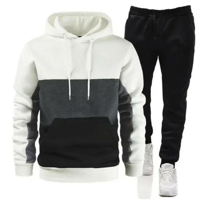 Men's Sweatshirt or Pants, Casual Sportswear, Patchwork, High Quality, Brand New, 2 Pieces