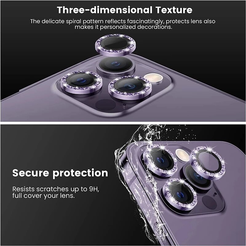 Protector de lente de cámara para IPhone 15, 11, 12, 14, 13 Pro Max, Mini, 15 Pro Max, vidrio Protector de lente de cámara para IPhone 14 Pro Max