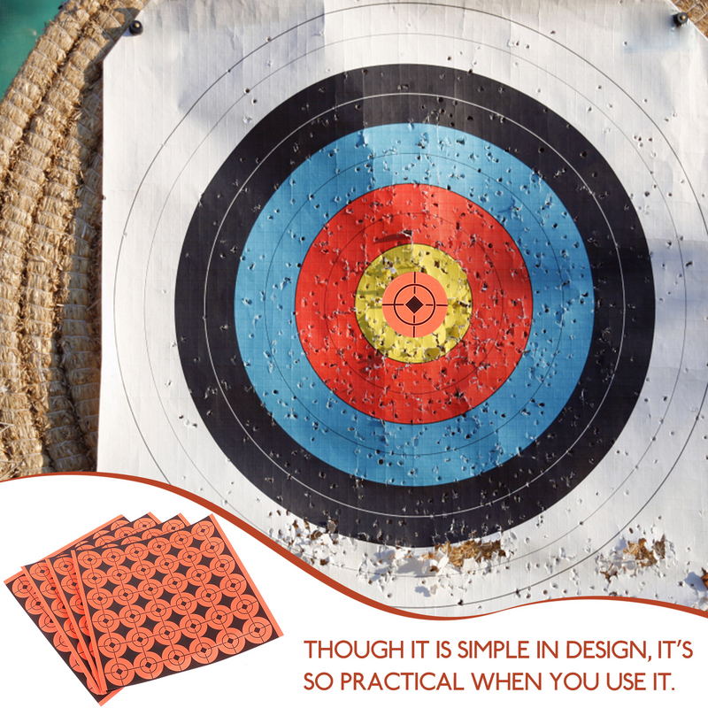 Stiker Patch latihan menembak portabel, stiker Label kertas Target olahraga Kreatif 360 buah