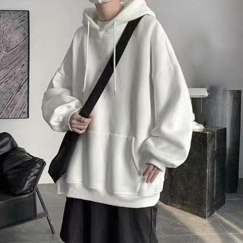 Hoodie mangas compridas oversized manter quente elástico manguito outono hoodie inverno hoodie roupas de inverno