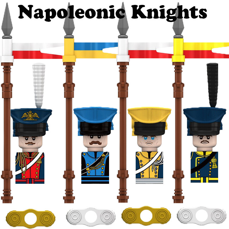Napoleon ische Kriege Militärs ol daten Bausteine mittelalter liche Armee Figuren russische Ukraine Ritter Infanterie Waffe Ziegel Kinderspiel zeug