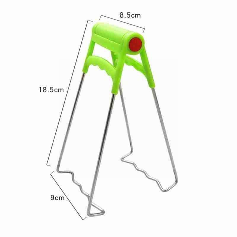 Dish Plate Clip Tong Steel + PP Handle Kitchen Tool Foldable Anti-Hot Hot Bowl Clamp For Cooking Pot Gripper Hot 1PC W7W3