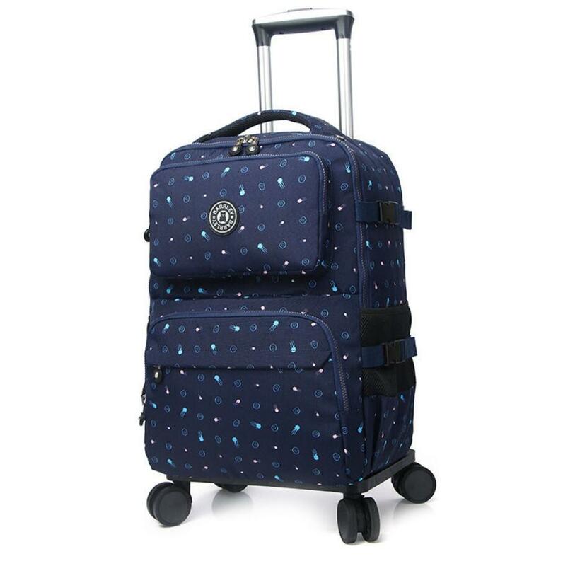 Женский рюкзак на колесиках для путешествий, из ткани Оксфорд
