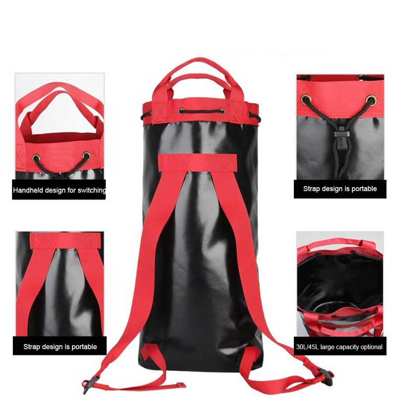 Adults Drawstring Closure Portable Rope Bag Rock Climbing Downhill Ropes Storage Organizer Mountaineering Sports Backpack  30L