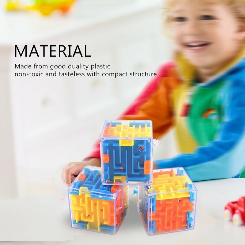 Quente tridimensional labirinto cubo labirinto brinquedo universal 3d cubo rolando bola jogo labirinto brinquedos para crianças educacionais