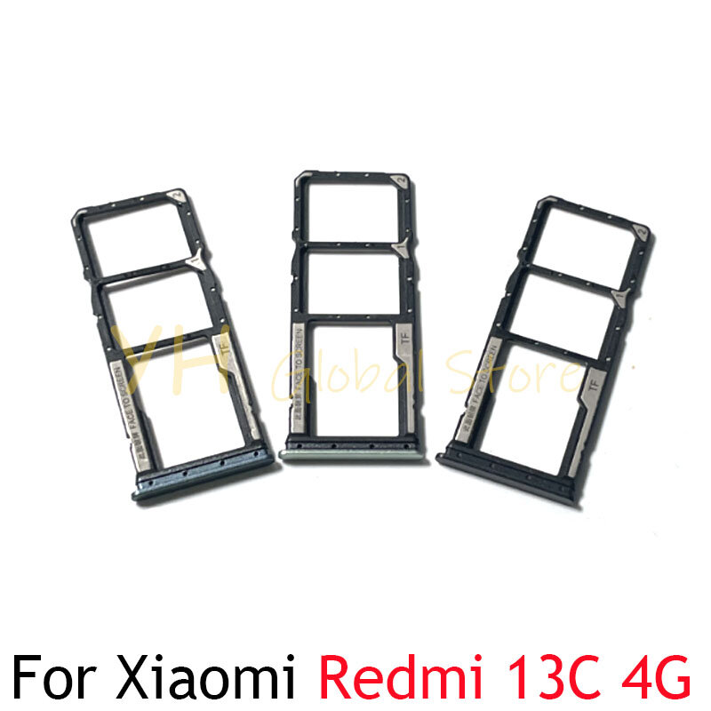 Soporte de bandeja para ranura de tarjeta Sim Xiaomi Redmi 13C, piezas de reparación de tarjeta Sim