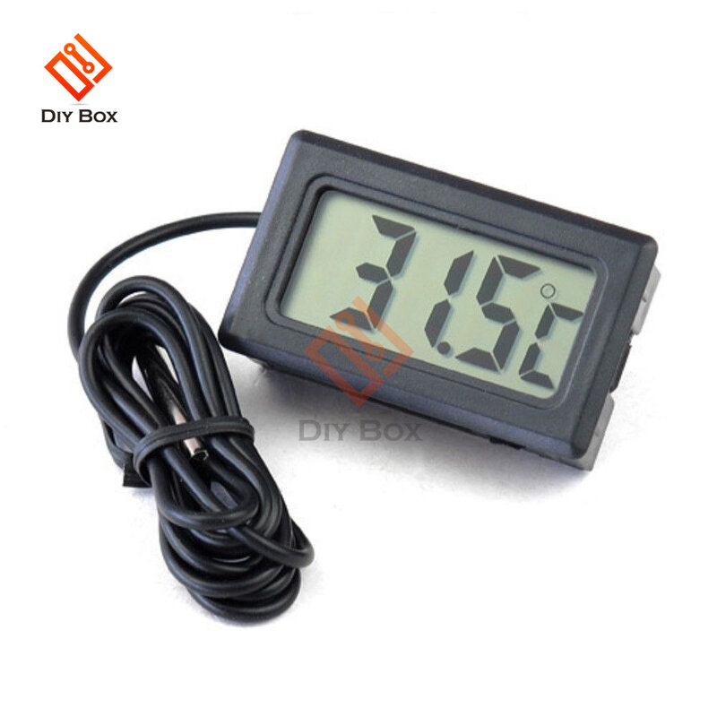 LCD Digital Thermometer Sensor Suhu Meter Thermostat Regulator Controller 1M 3M Kabel Probe FY-10