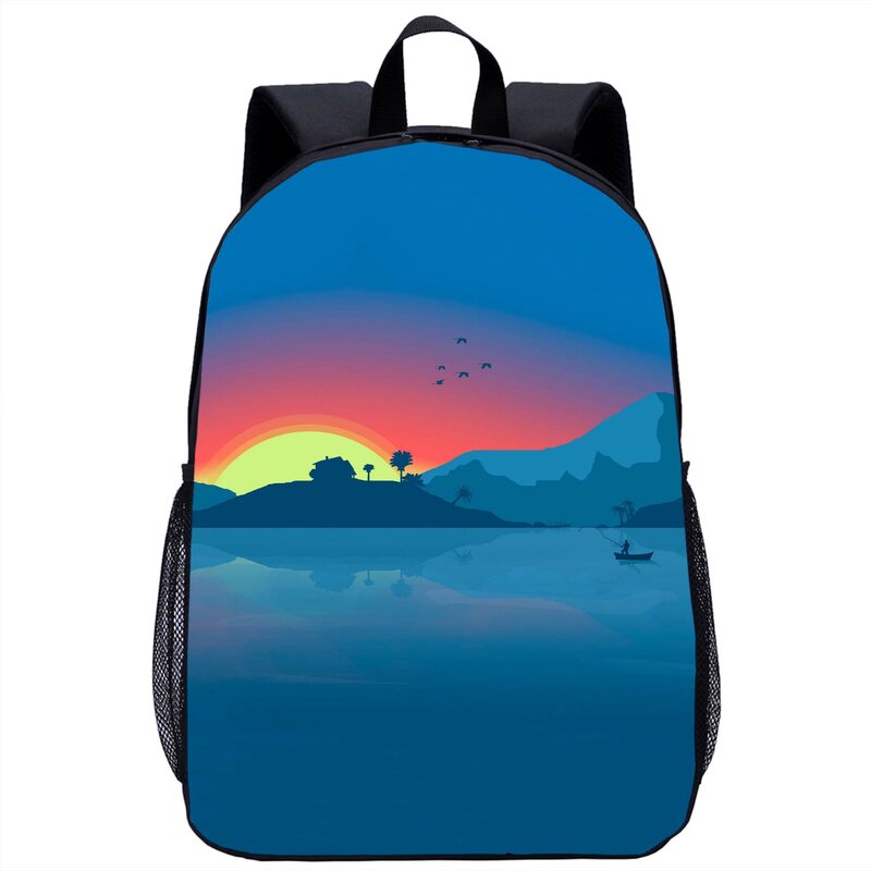 Рюкзак для девочек и мальчиков с художественным ландшафтным принтом, школьный ранец для подростков, Повседневная дорожная сумка для ноутбука для женщин и мужчин