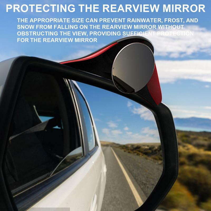 Protector de lluvia para espejo retrovisor de coche, ceja de lluvia 2 en 1, espejo pequeño de marcha atrás, autoadhesivo, protector de espejo lateral a prueba de lluvia