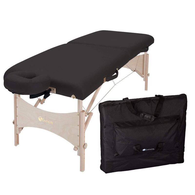 Tragbarer Massage tisch-Klappbarer Physiotherapie-/Stretching-Tisch, harter Ahorn, überlegener Komfort inkl. Gesichts wiege & Trage tasche