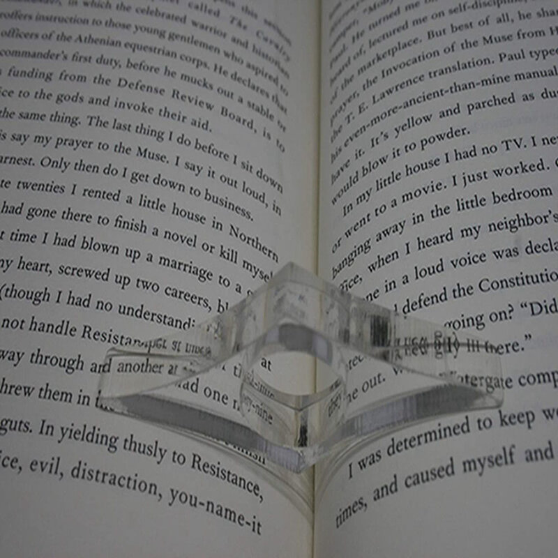 Akrilik Thumb Bookmark satu tangan membaca jempol pemegang buku jelas portabel cincin halaman pemegang tahan lama siswa cepat membaca alat