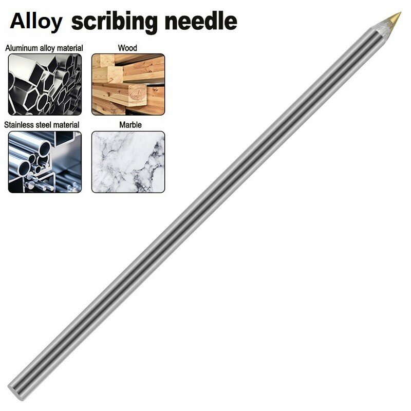 1 buah pena huruf logam karbida, pemotong ubin kaca berlian untuk alat konstruksi alat pengukuran tangan