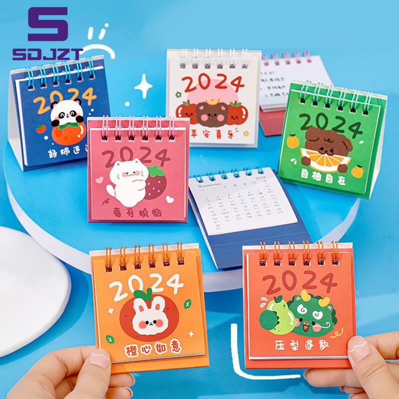 2024 Desktop kleiner Tisch kalender Student Desktop kleine Dekoration tägliche Uhr in Selbstdisziplin kleinen Kalender