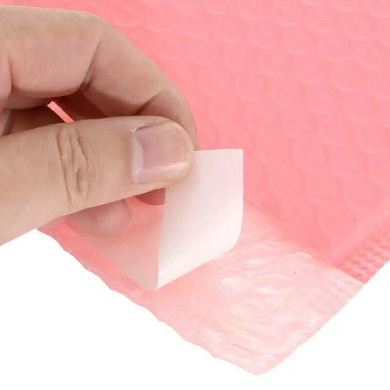 Self Seal Pink Foam Envelope, Mailers Acolchoados Envelopes de Envio com Bolha, Mailing Bag, Pacotes Saco, Presente, 50Pcs por Lote