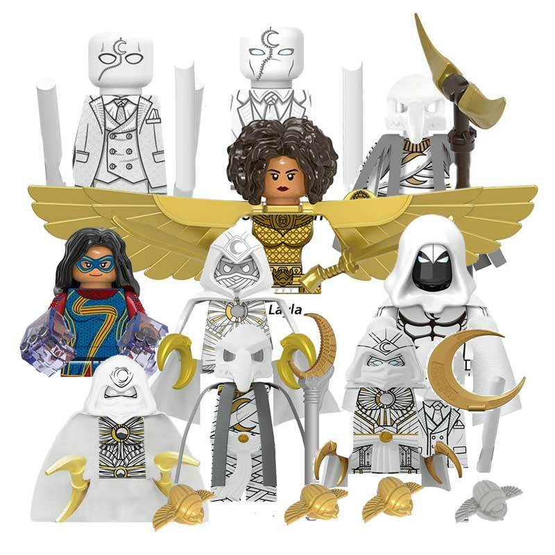 Bloques de construcción de personajes de Disney para niños, juguete de ladrillos para armar figuras de acción de los personajes de Moon Knight, serie XH1895, ideal para regalo, XH1896