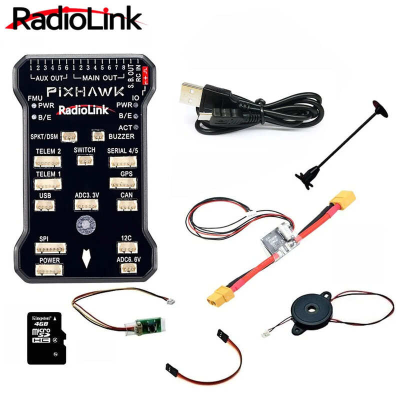 Radiolink Pixhawk PIX APM Controller di volo a 32 Bit FC con modulo GPS M8N SE100 per RC Drone Quadcopter/multirotore a 6-8 assi