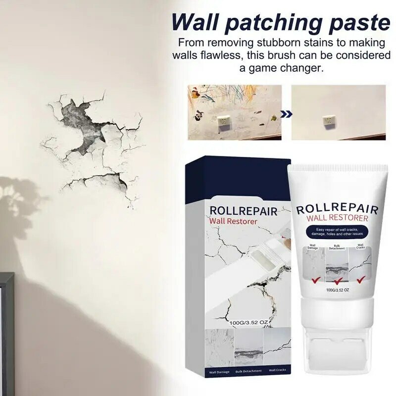 Cepillo enrollable para reparación de pared, pintura de látex, pequeño, bricolaje, renovación de anuncios de pared, secado rápido