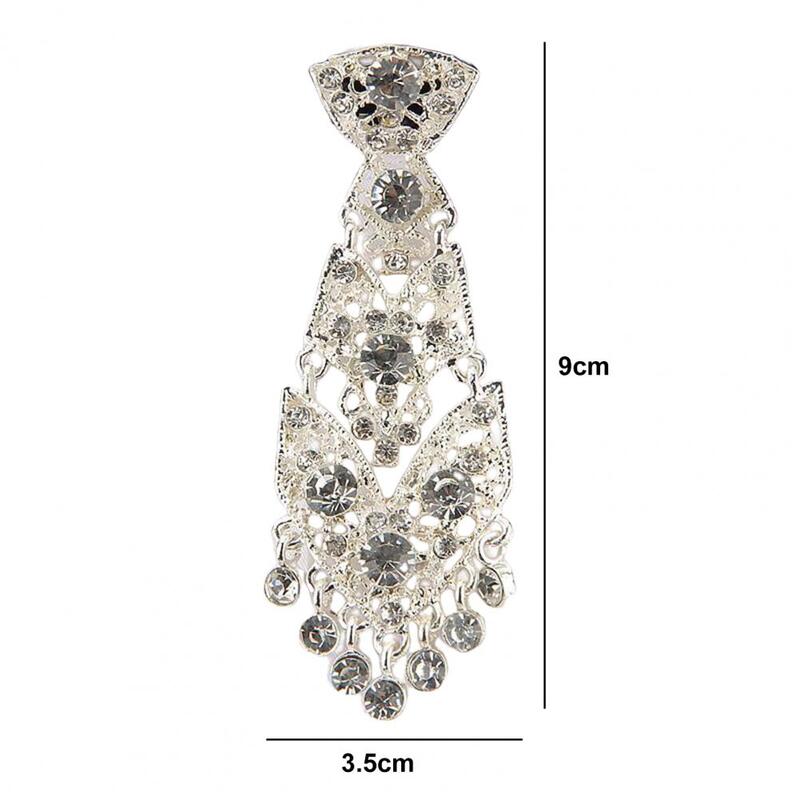 Feine Verarbeitung Accessoires Luxus Metall Diamant Krawatten feine Verarbeitung für Hochzeiten Partys Mode accessoires Anstecknadel