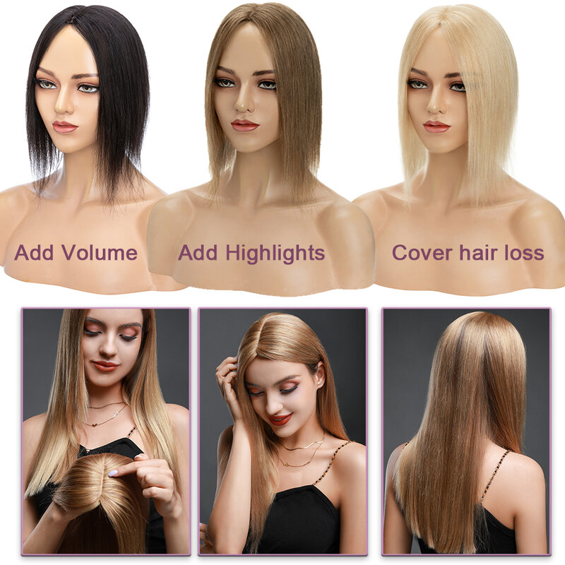 SEGO-Extensions de Cheveux 2.5 Naturels pour Femme, Postiche à 4 Clips, 10x12cm, 100% x 9cm, InjBase