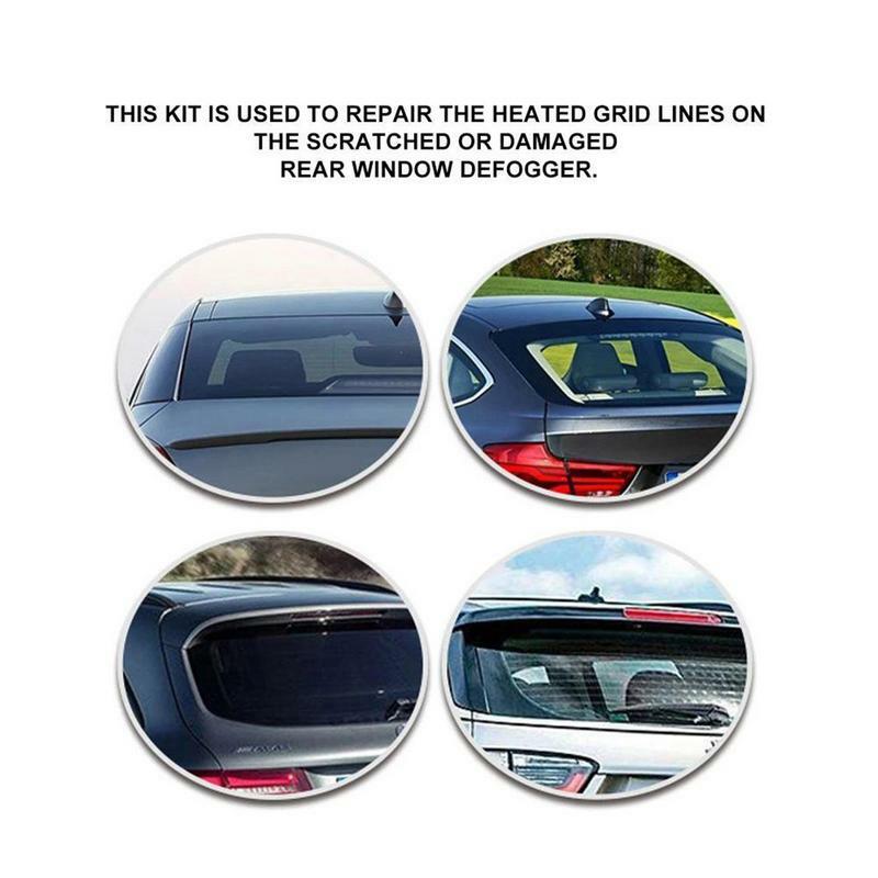 Car Rear Window Defroster Repair Kit, DIY Reparação Rápida, Condutivo, Desembaçador de pára-brisa, Fits riscado janela quebrada