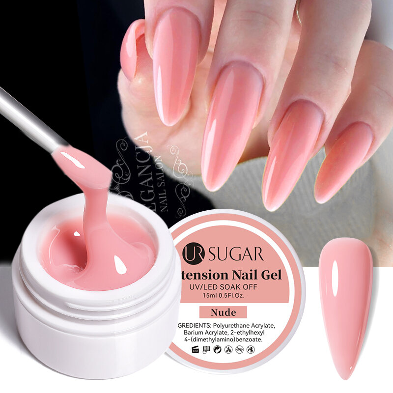 UR SUGAR-esmalte de Gel para uñas, laca de Gel UV LED, de Color rosa claro y blanco lechoso, 15ml