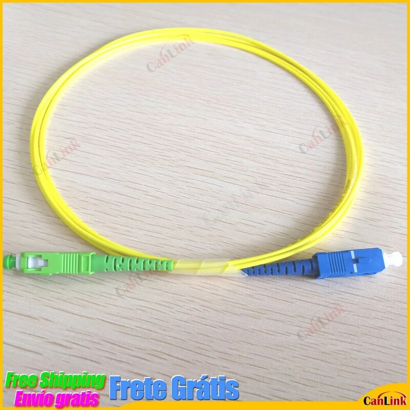 Cable de parche óptico SC piezas UPC Simplex SM LSZH, 2,0/3,0mm, puente de fibra óptica de 1m, 10 APC-SC por lote