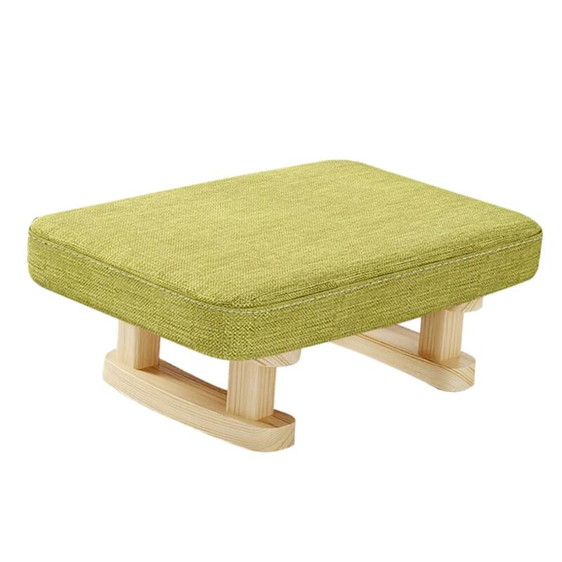Маленькая прямоугольная скамейка для ног, небольшой низкий табурет с деревянными ножками для карандашей, обеденного дивана, стола, кровати